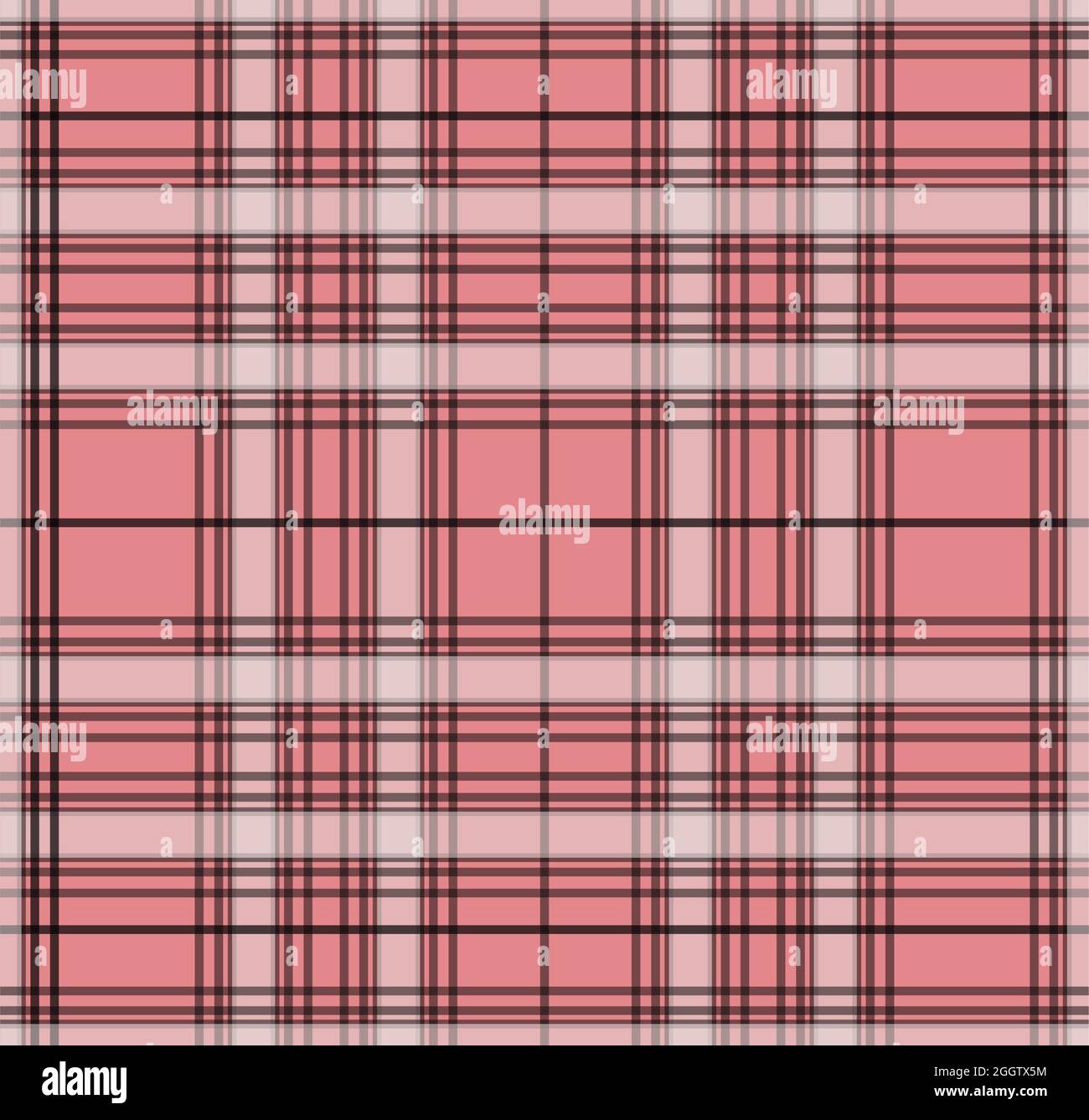 Tartan plaid pattern seamless vector background. Multicoloured dark check plaid in pink and purple for flannel shirt, blanket, throw, or other modern Stock Vector