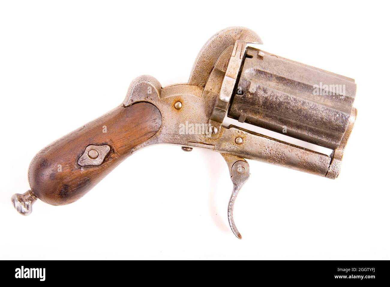 19th century Lefaucheux revolver Stock Photo