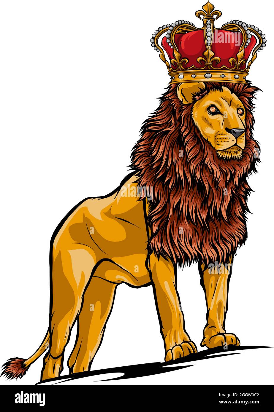 Lion With A Crown Vector