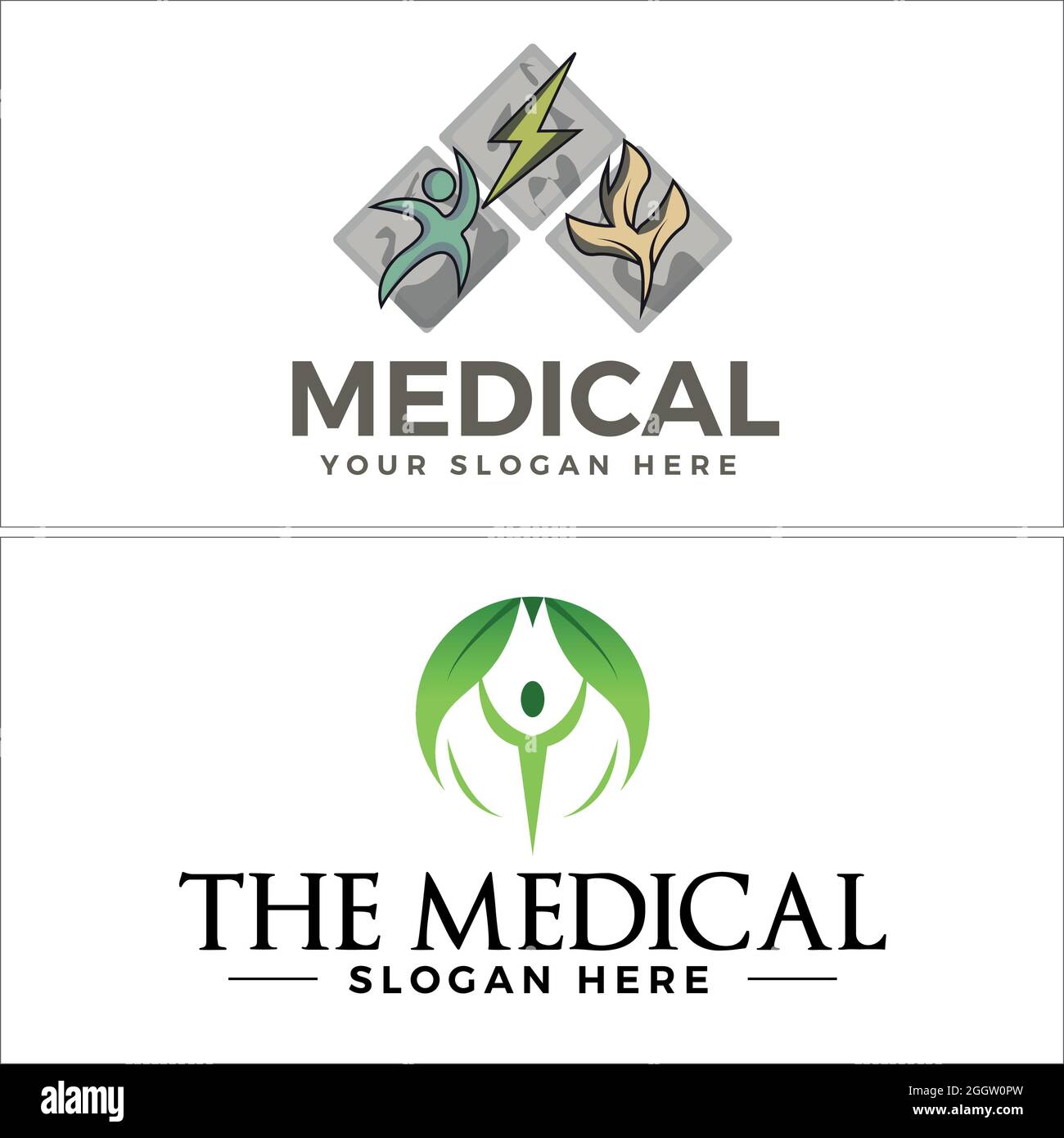 Medical people icon symbol logo design  Stock Vector