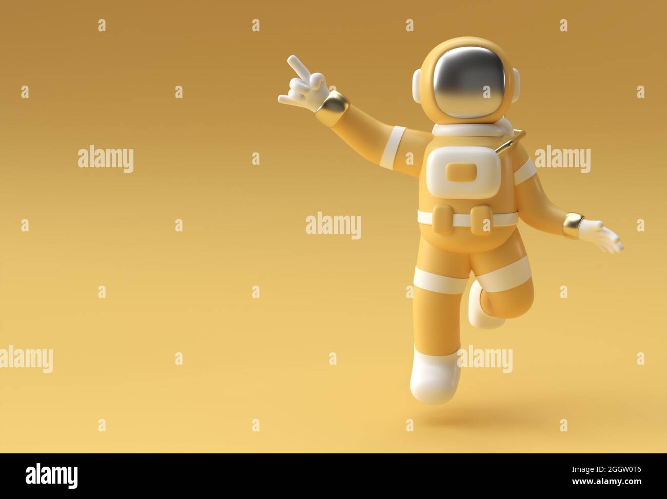 Spaceman Pointing 3d Render Spaceman Astronaut Hand Pointing Finger Gesture 3d ...
