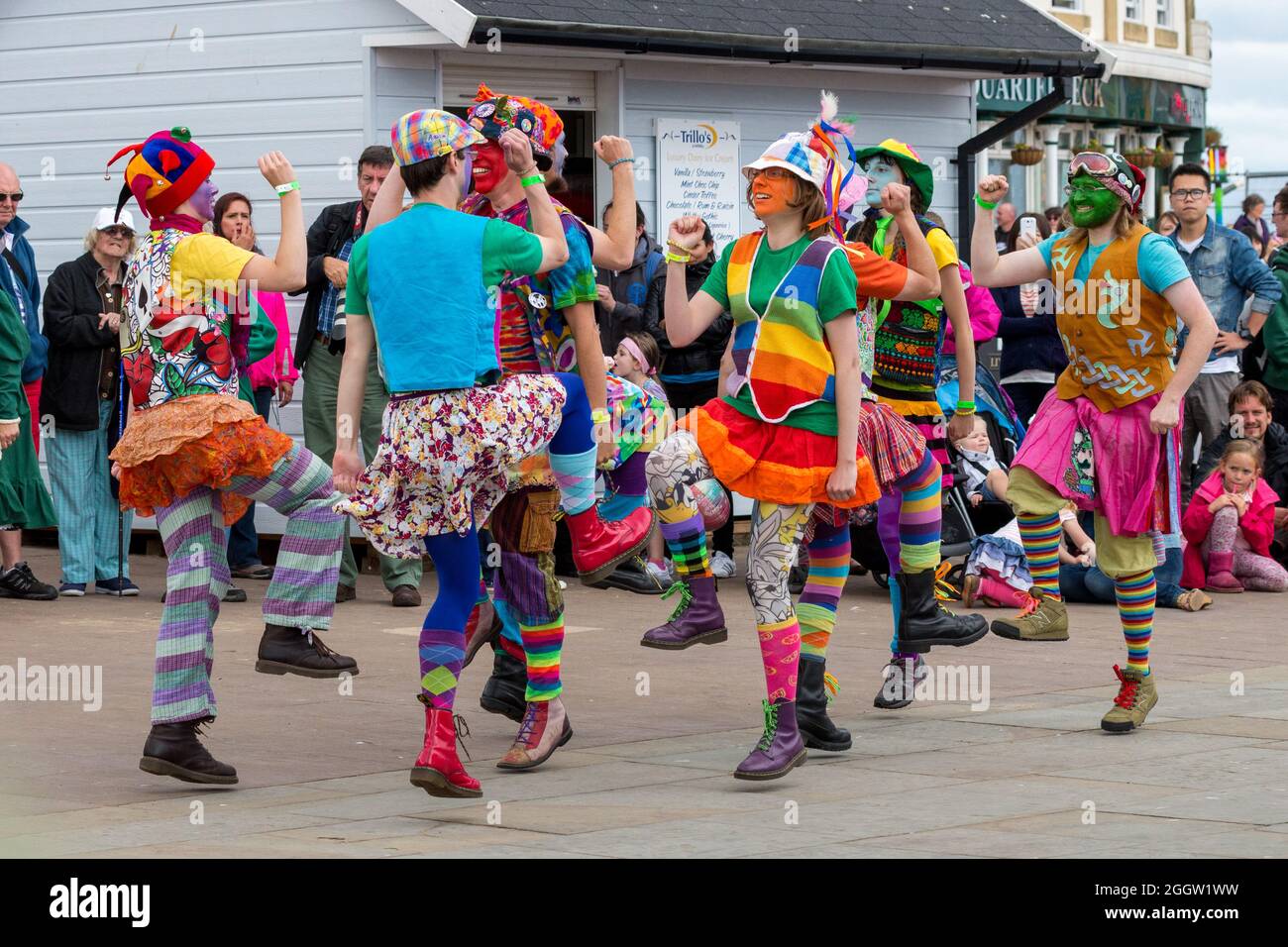 Traditional folk dancers at Whitby folk week Stock Photo Alamy