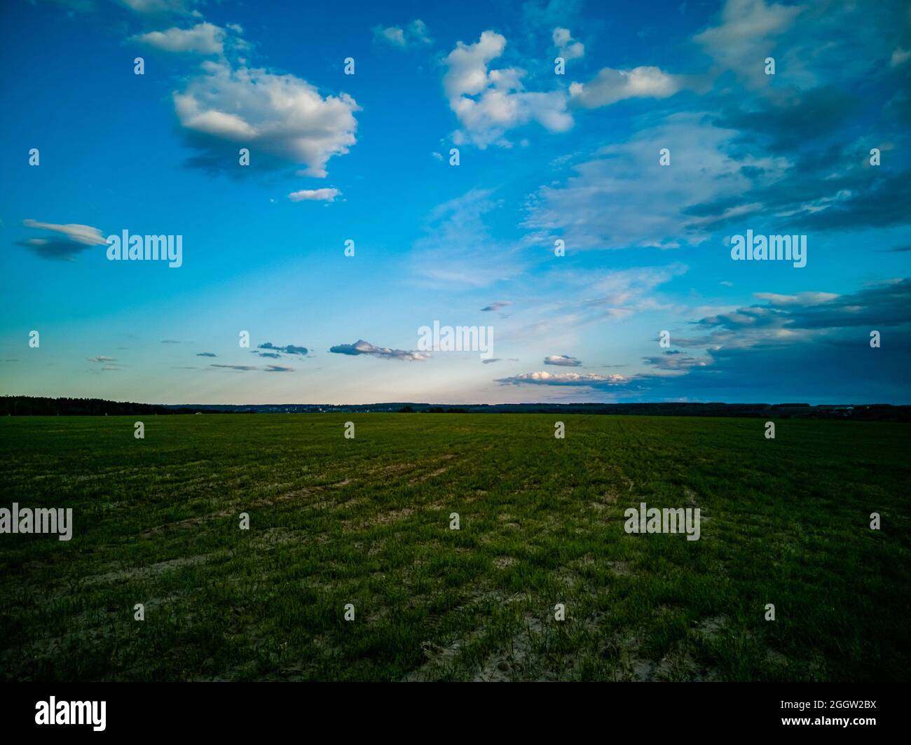 Hill stock image. Image of field, blue, freshness, cloudscape - 13264359