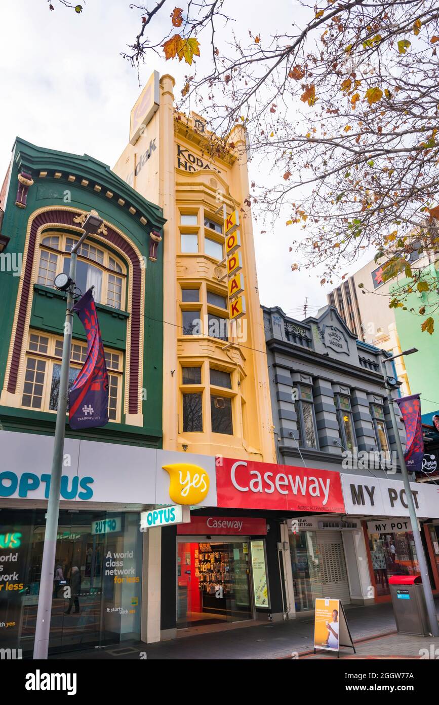 The 1920 built, Kodak house in Elizabeth Street, Hobart, Tasmania, Australia Stock Photo Alamy