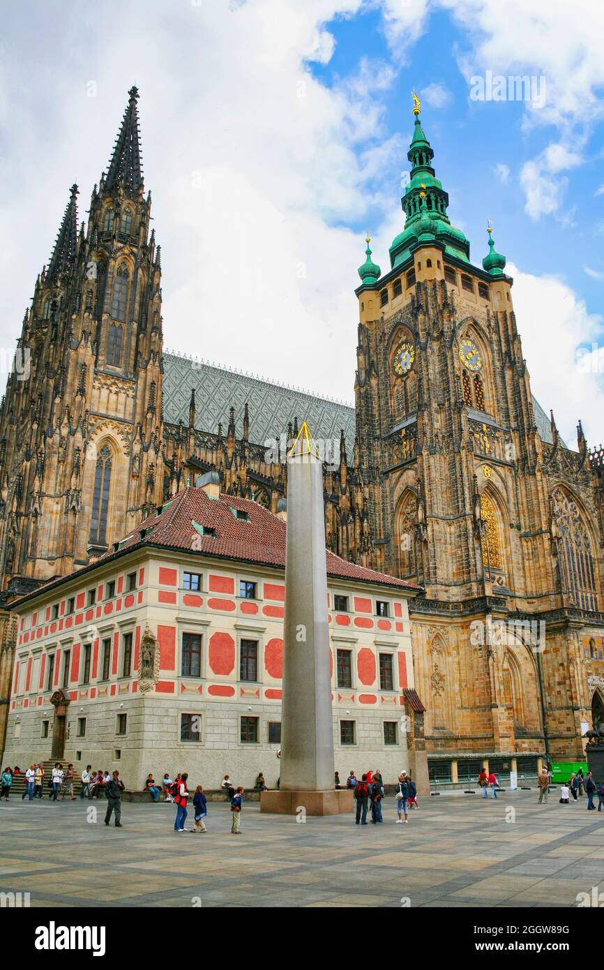 View of Saint Vitus Cathedral in Prague, Czech Republic Stock Photo
