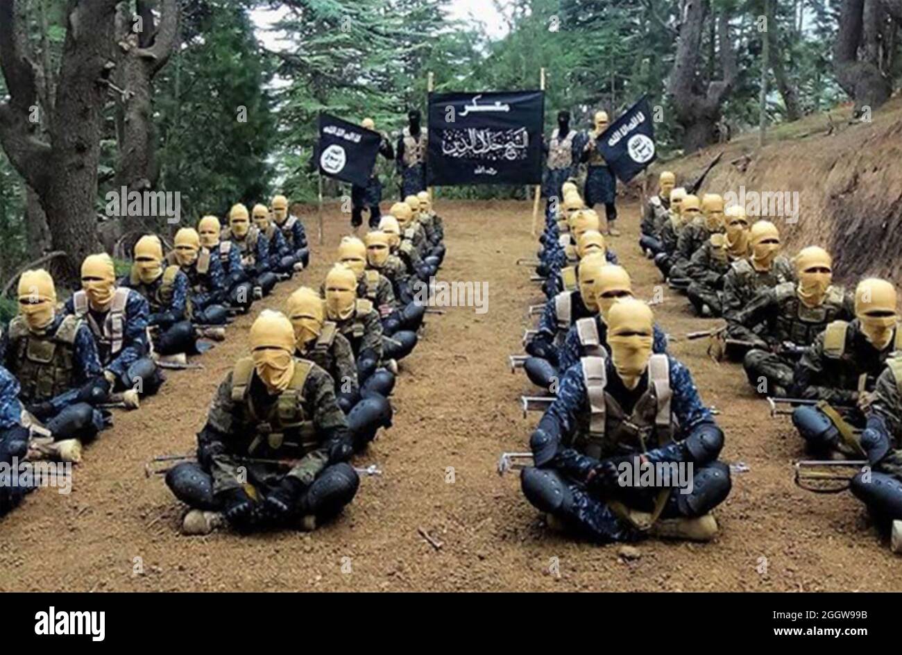ISIS-K Islamic terrorist group in a photo issued by them in August 2021 Stock Photo