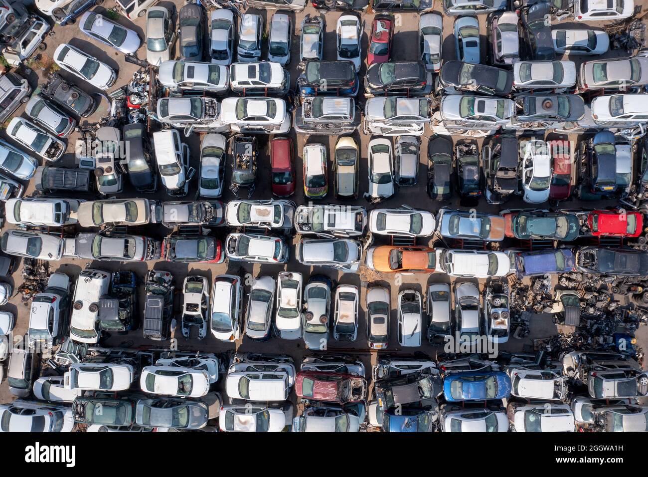 Junkyard aerial view hires stock photography and images Alamy
