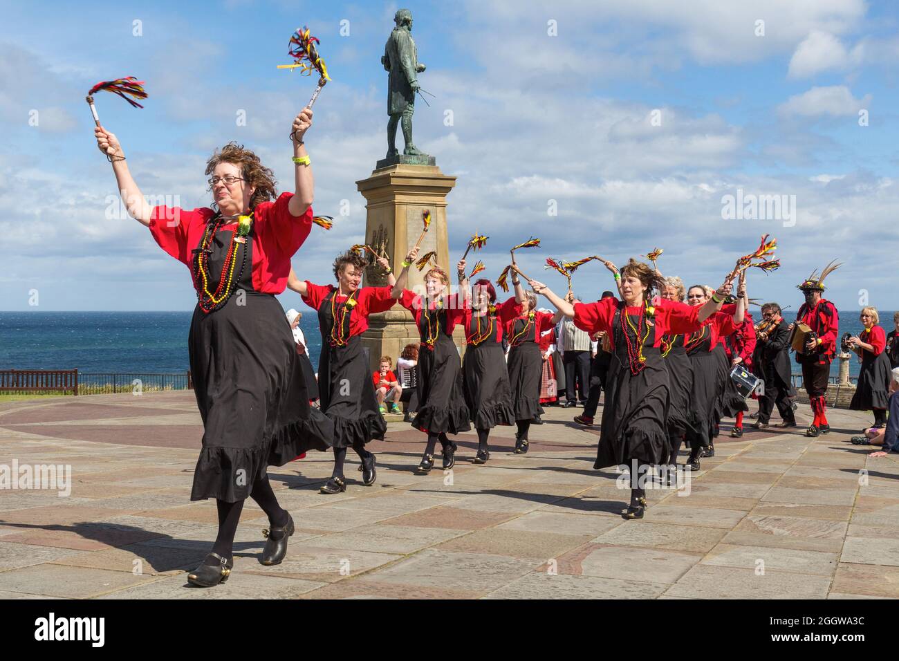 Traditional dancing at Whitby folk week Stock Photo