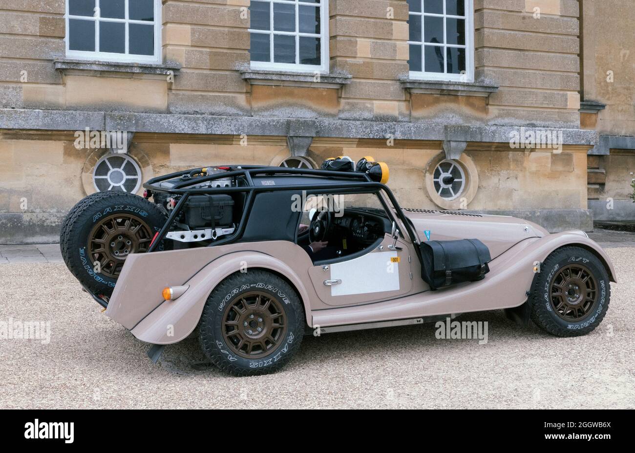 Morgan Rally Raid special Plus 4 at Salon Prive 2021 at Blenheim Palace Woodstock Oxfordshire UK 1st & 2nd September 2021 Stock Photo