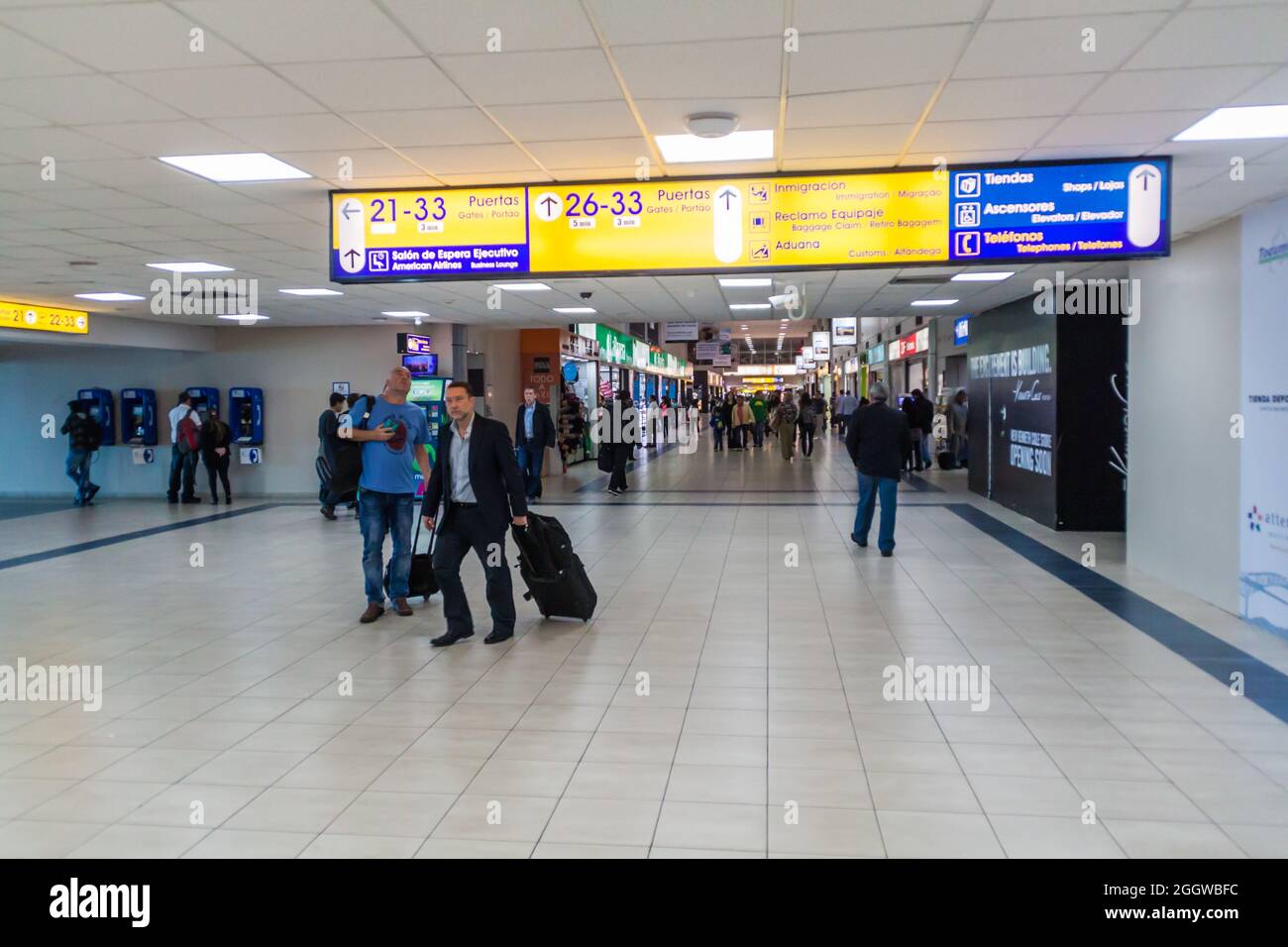 PANAMA CITY, PANAMA - SEPTEMBER 25, 2015: Terminal of Tocumen International Airport in Panama City. Stock Photo