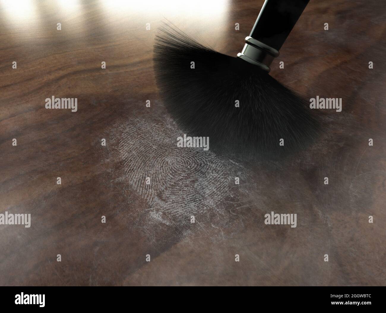 Detective Using Brush Powder Reveal Fingerprints Glass Surface Indoors  Closeup Stock Photo by ©NewAfrica 418595334