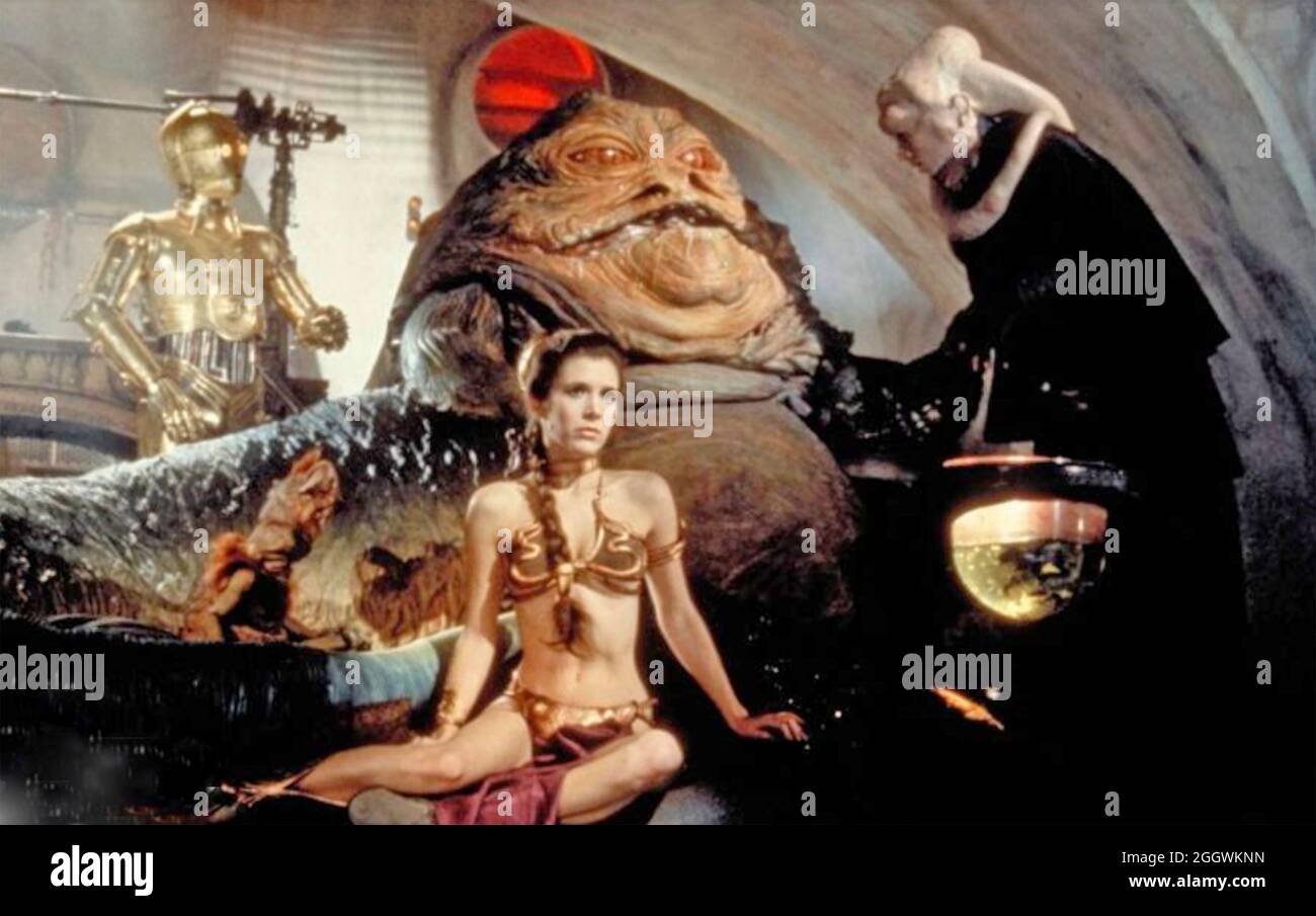RETURN OF THE JEDI 1983 2oth Century Fox film with Carrie Fisher as Princess Leia Organa Stock Photo
