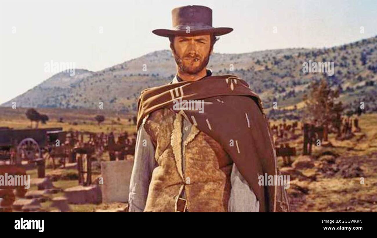 TH GOOD, THE BAD AND THE UGLY 1966 United Artists film with Clint Eastwood as Blondie, the man with no name Stock Photo
