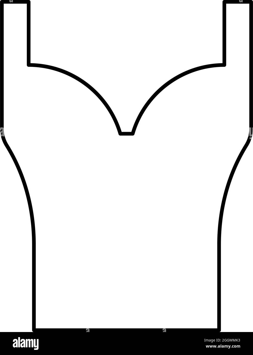 Corset Torso woman clothes Lingerie Garment contour outline icon