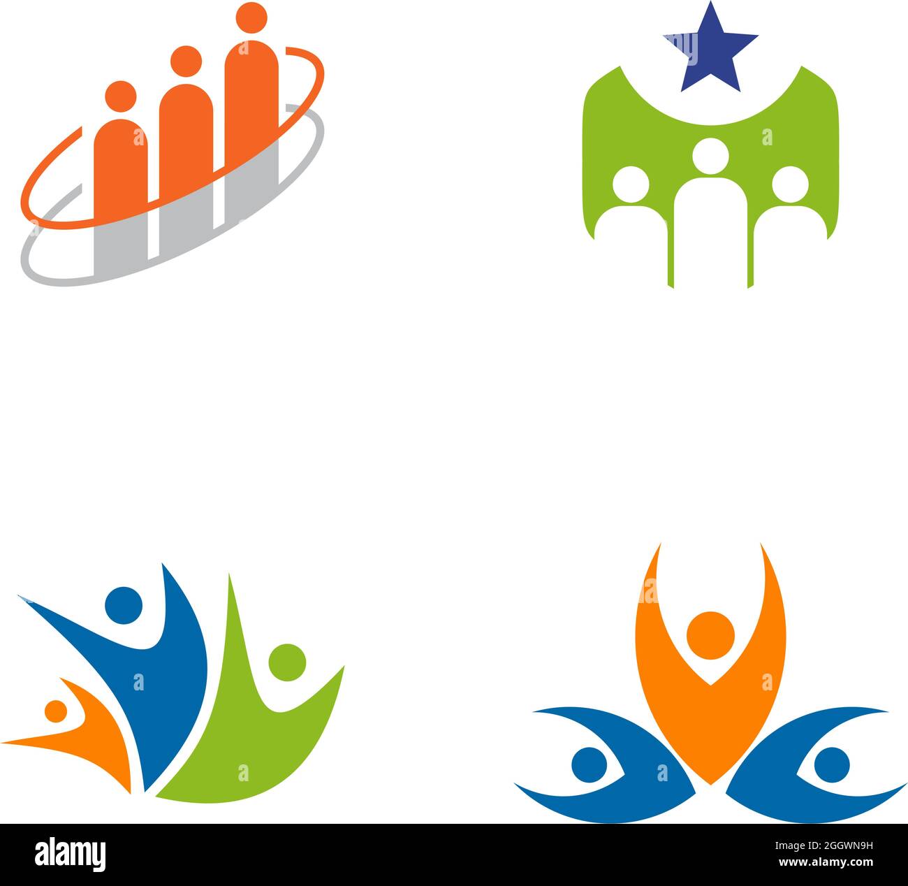 Community, adoption, care, teamwork logo design vector Stock Vector