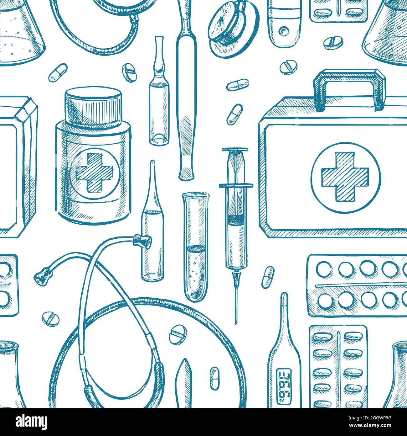 https://c8.alamy.com/comp/2GGWP5G/seamless-background-with-sketch-medical-supplies-hand-drawn-illustration-2GGWP5G.jpg