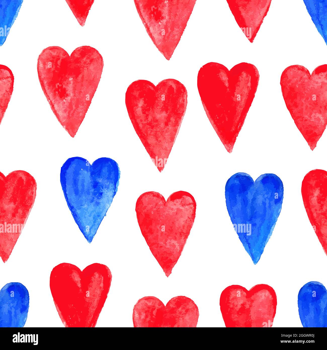 beautiful romantic seamless background with red and blue watercolor ...