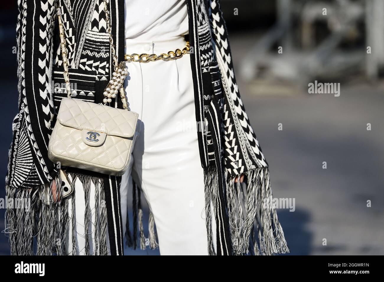 Chanel 2.55 bag - Streetstyle at Paris Fashion Week High Fashion - Chanel -  Paris - France Stock Photo - Alamy