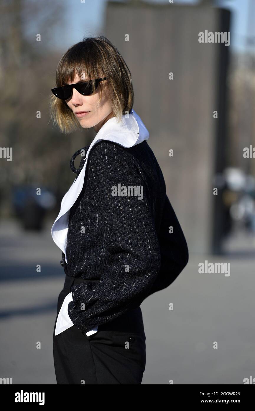 Anya Ziourova - Streetstyle at Paris Fashion Week High Fashion - Chanel -  Paris - France Stock Photo - Alamy