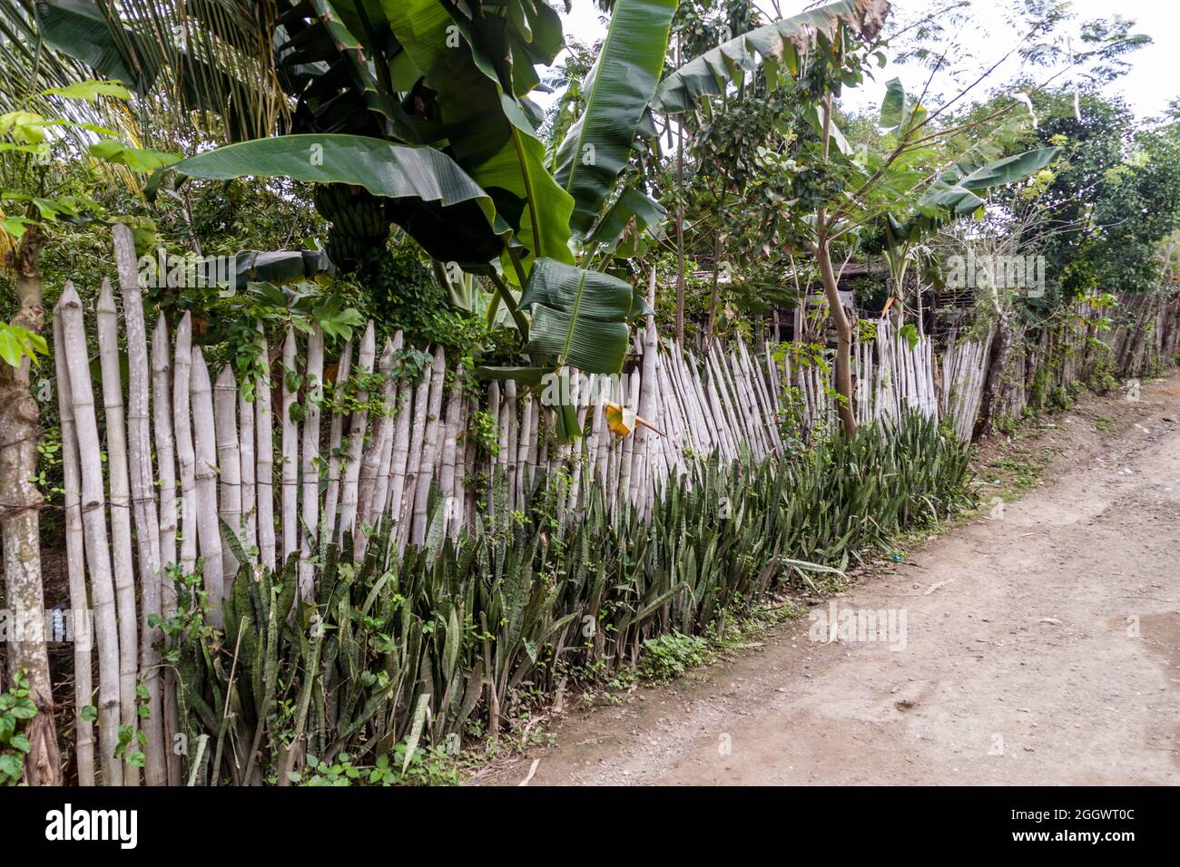 Fence in El Cobre village, Cuba Stock Photo Alamy