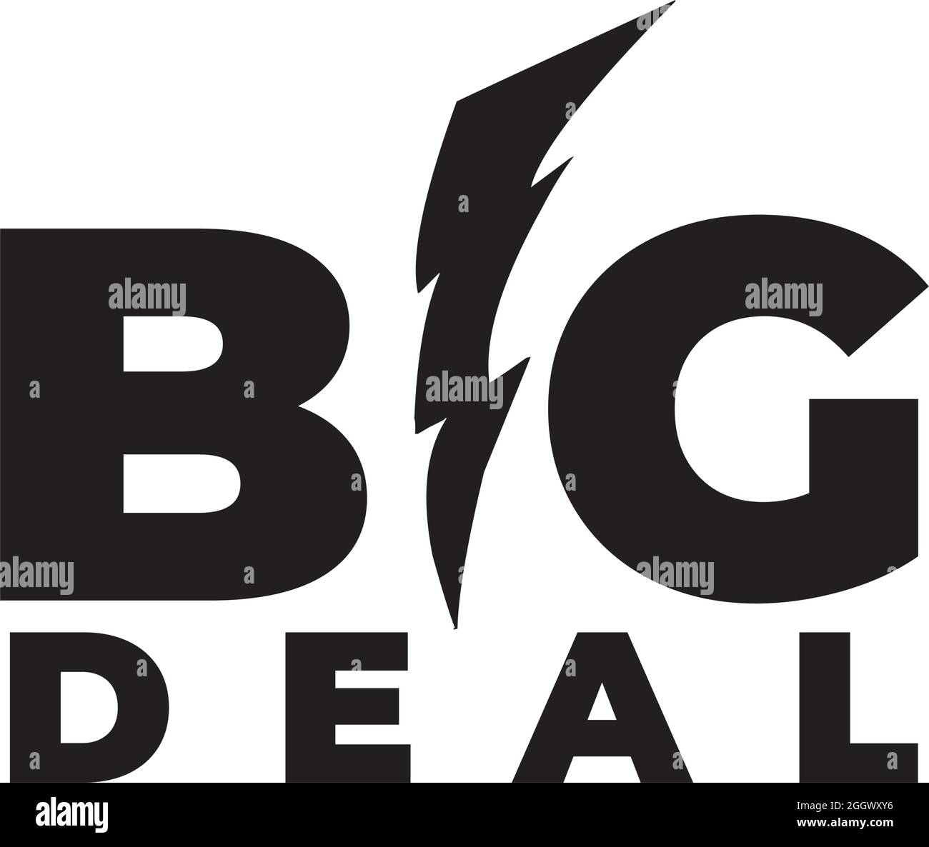 Big deal word text logo design vector template Stock Vector Image