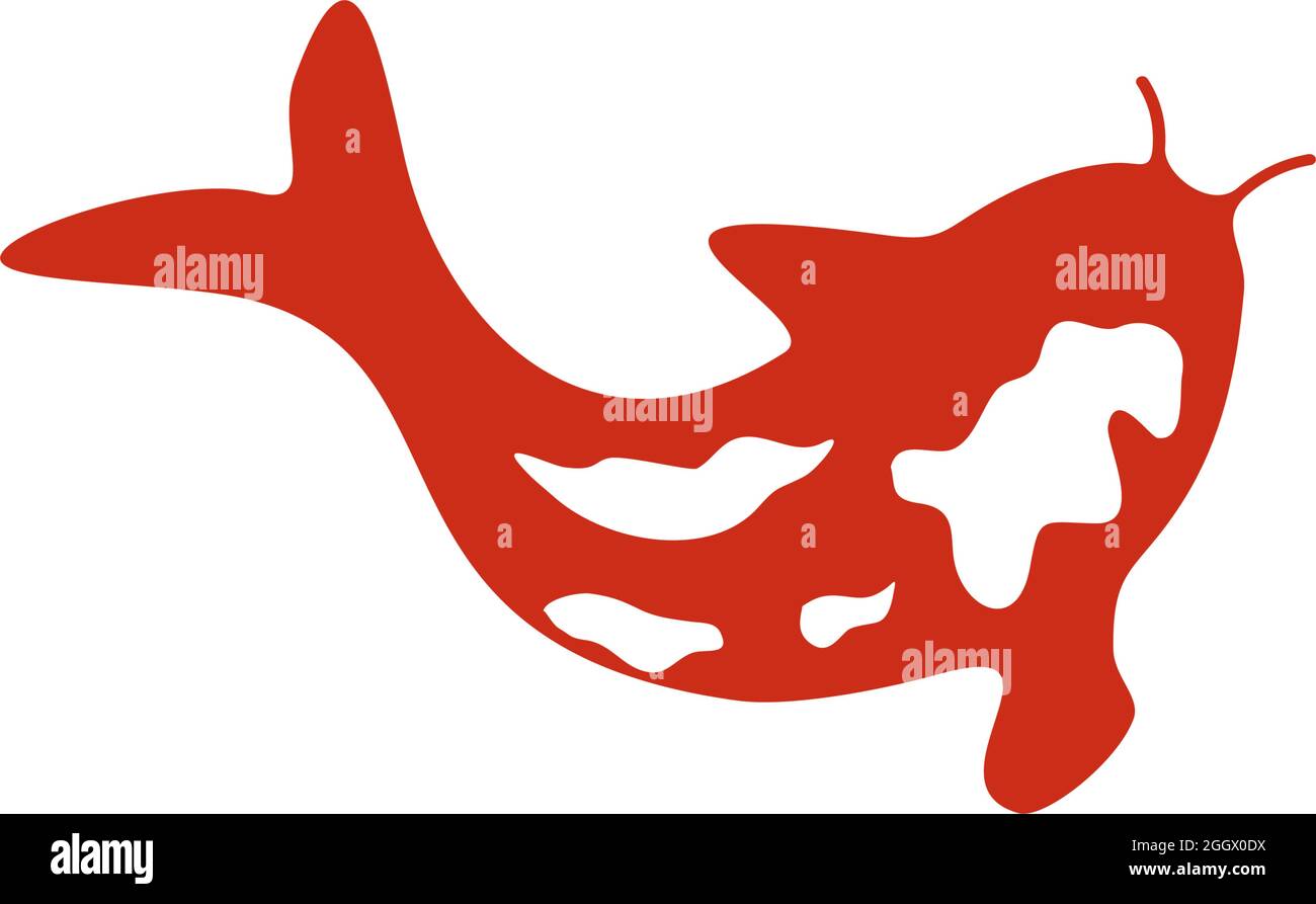 Koi fish logo design vector template Stock Vector