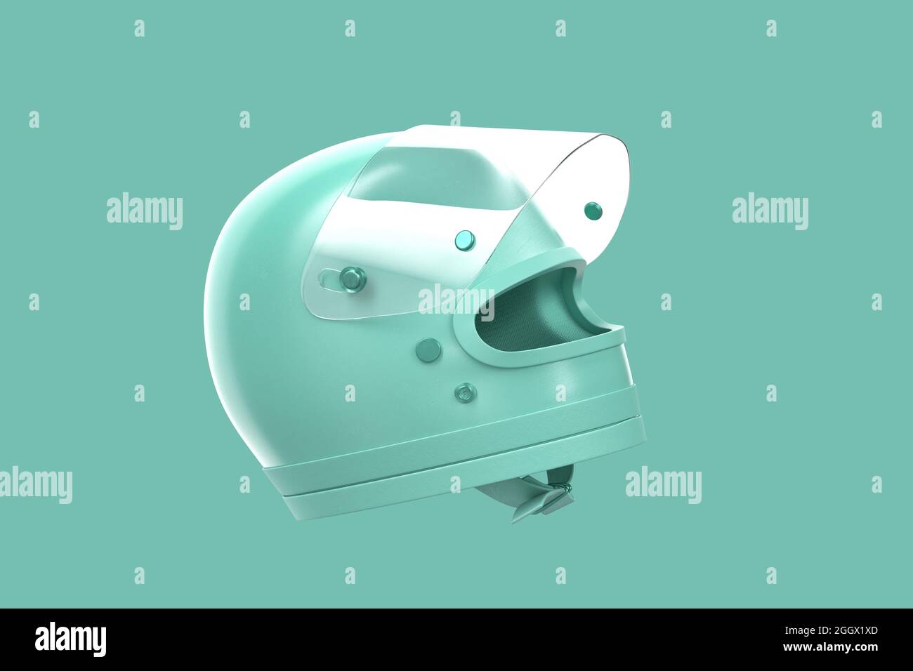 Empty minimalistic racing helmet. 3D Rendering Stock Photo - Alamy