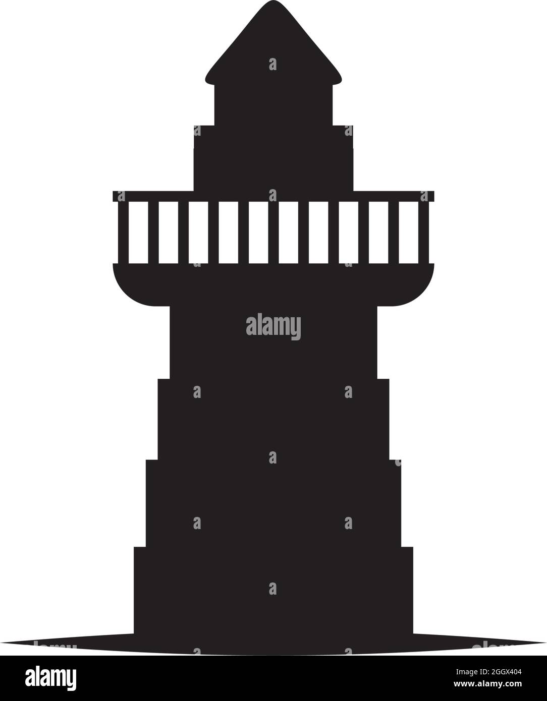 Light house building logo design vector template Stock Vector