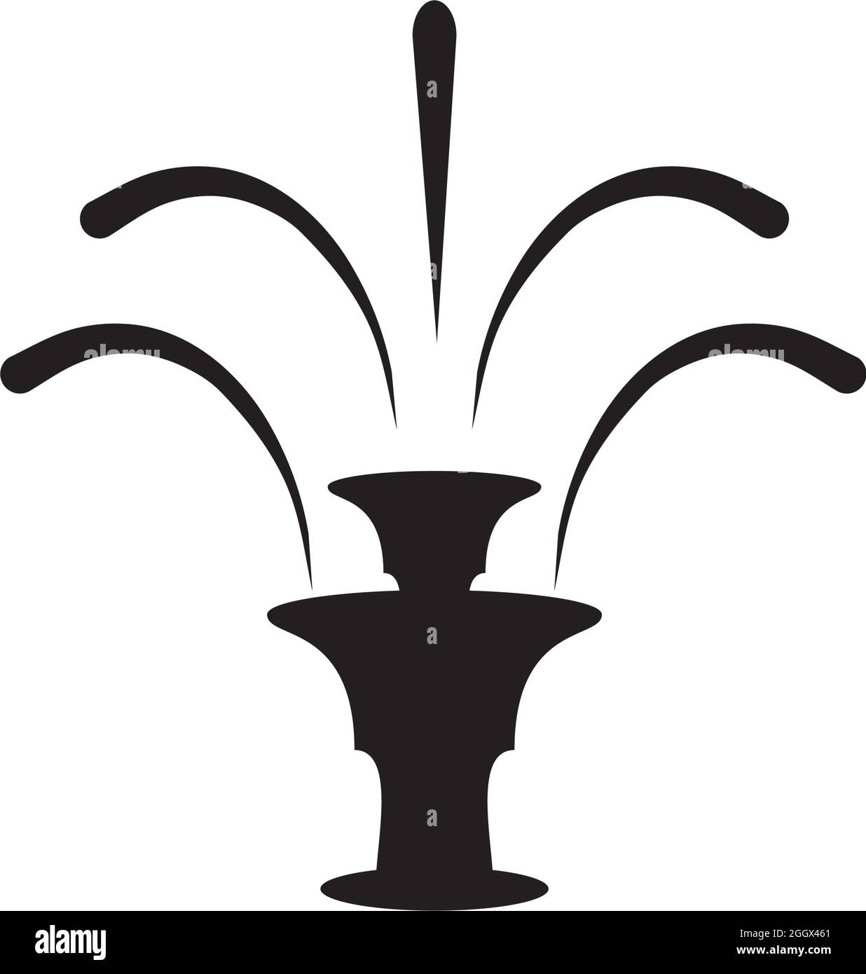 Fountain icon logo design vector template Stock Vector Image & Art - Alamy