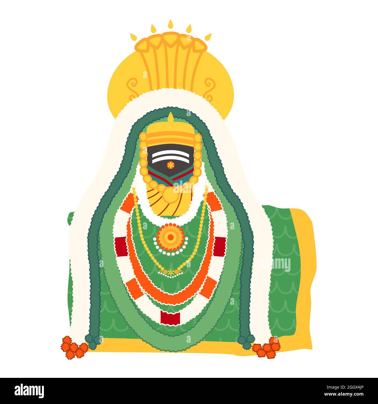 Lord Arunachaleshwara - Shiva in the form of Agni (fire) Lingam in Tirunvanamalai. Lord of the Arunachala hills. One of the the Pancha Bhuta Lingams. Stock Photo