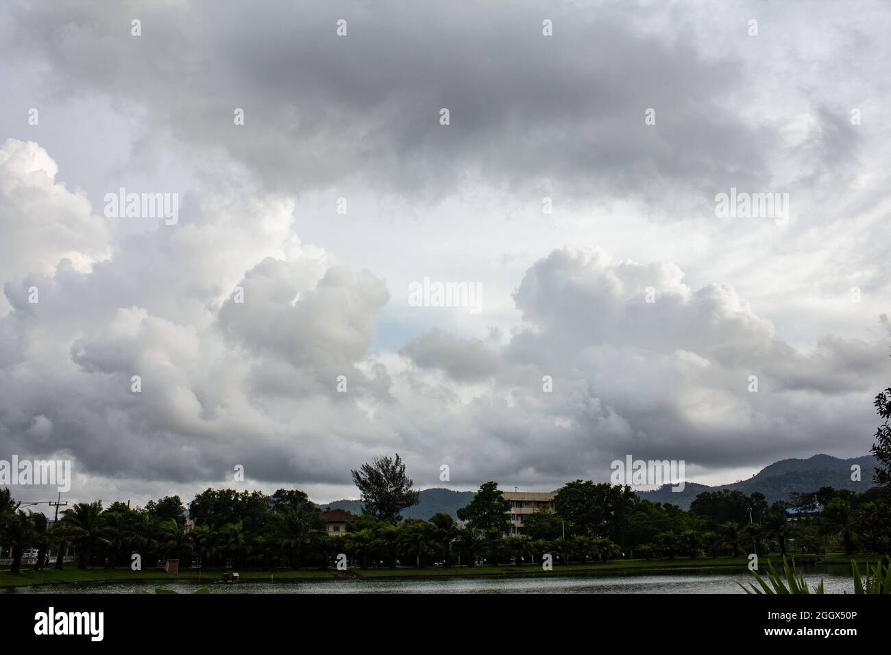 Dark sky and dramatic black cloud before rain Stock Photo - Alamy