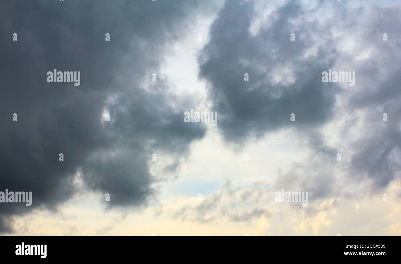 Dark sky and dramatic black cloud before rain Stock Photo - Alamy