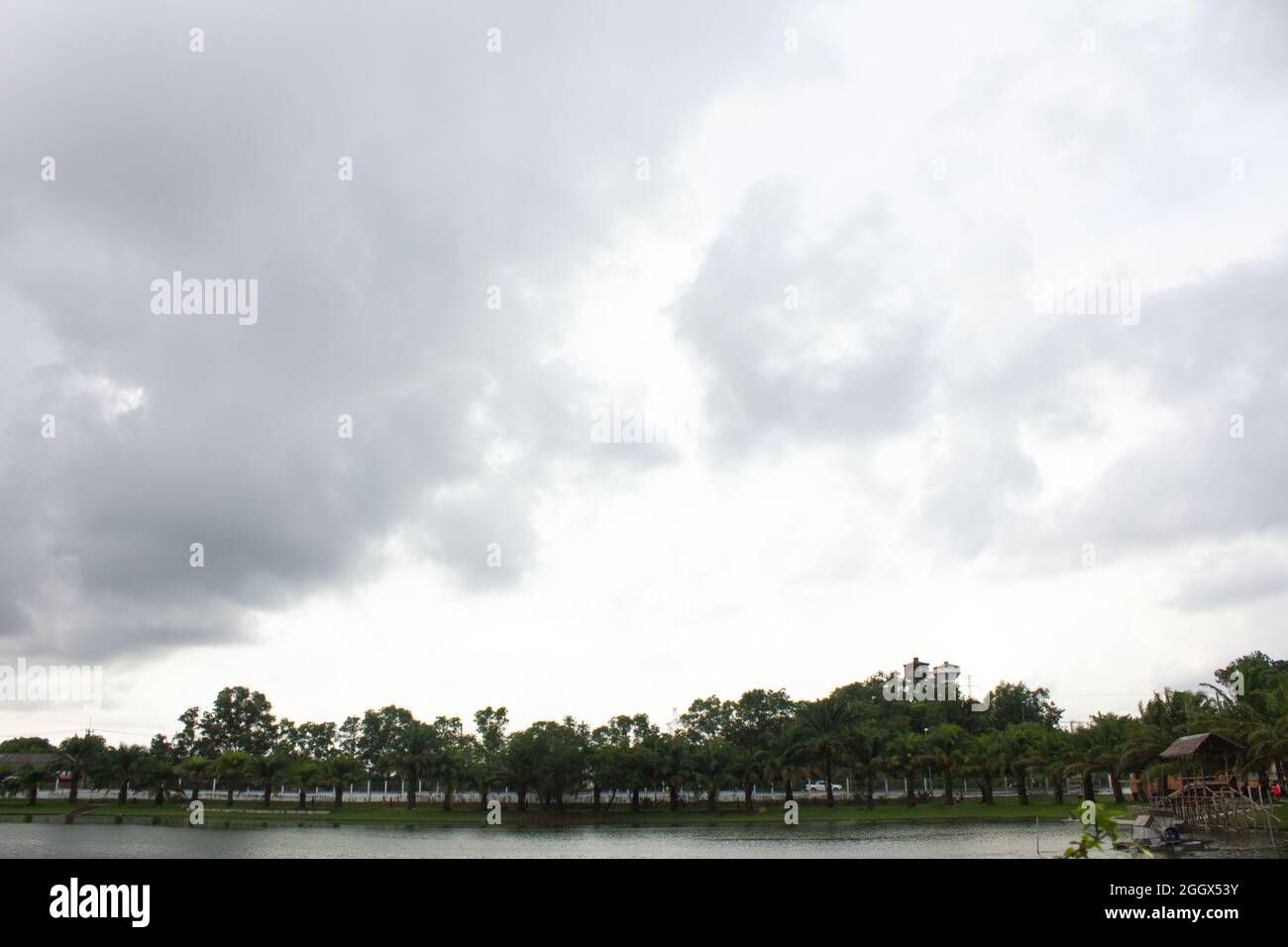 Dark sky and dramatic black cloud before rain Stock Photo - Alamy