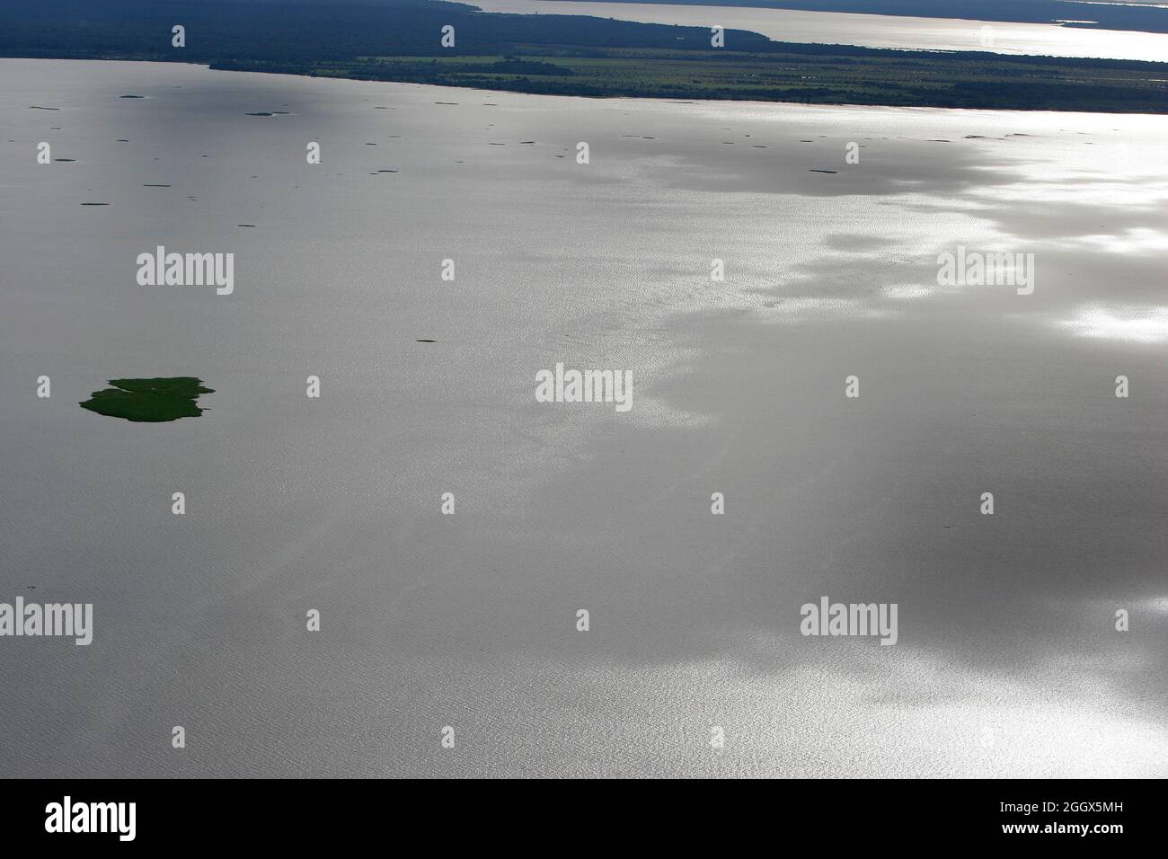 Aerial view of Tapajos river, a major tributary of the Amazon River. Stock Photo