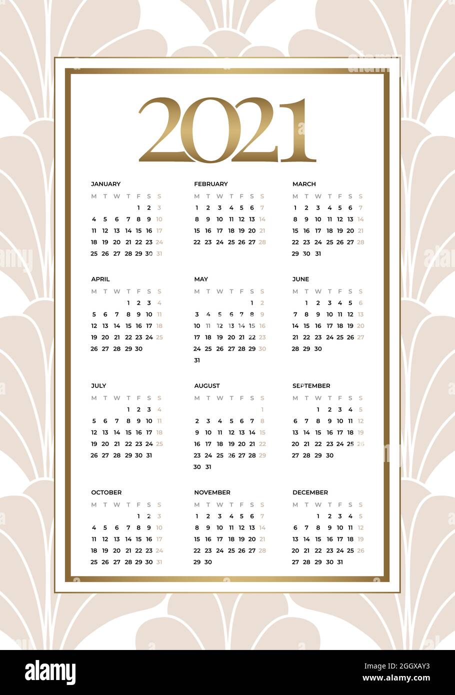 Art Deco Calendar 2021 