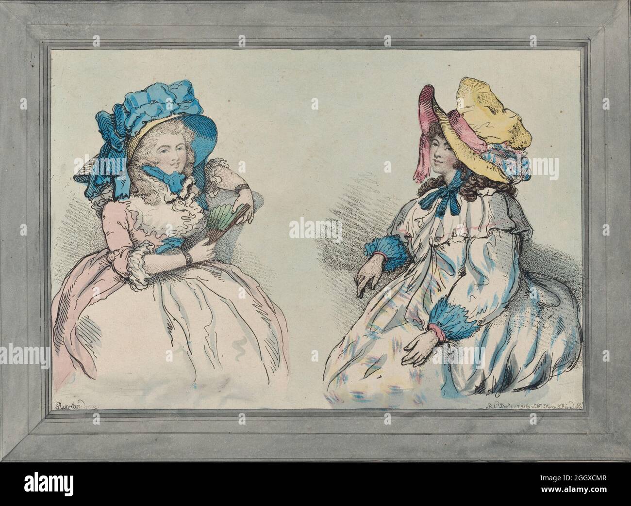 Beauties 1792 Artist: Thomas Rowlandson (1756-1827) an English artist and caricaturist of the Georgian Era. A social observer, he was a prolific artist and print maker.  Credit: Levenson Collection/Alamy Stock Photo