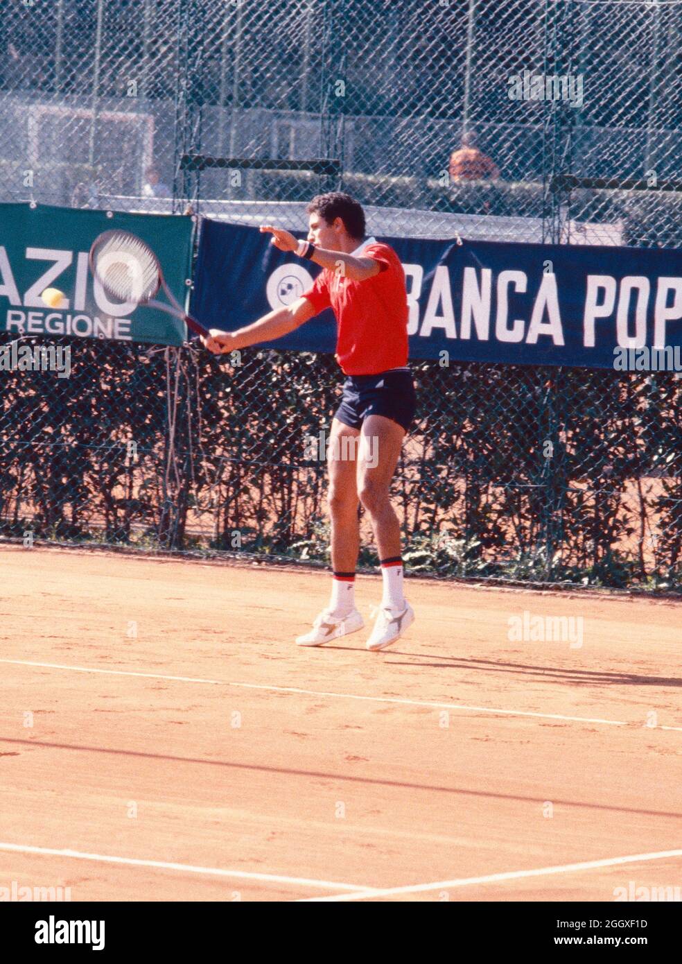 Italian tennis player Fabrizio Di Loreto, 1980s Stock Photo