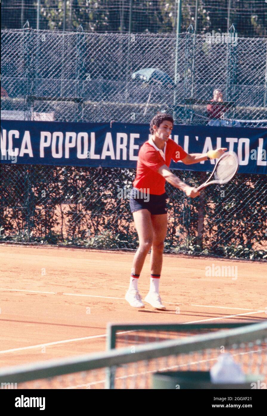 Italian tennis player Fabrizio Di Loreto, 1980s Stock Photo