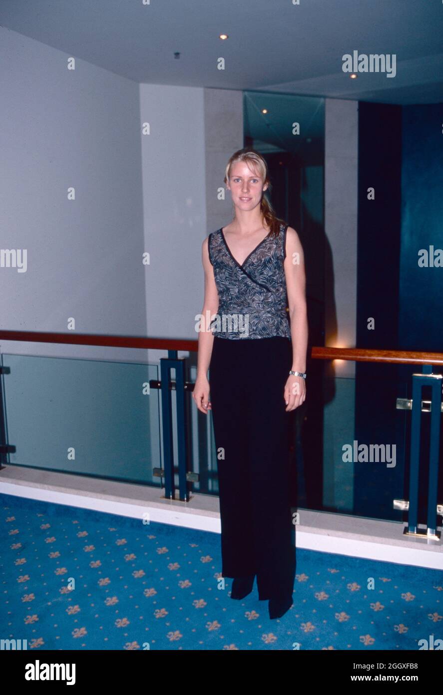 Russian tennis player Elena Dementieva, 2001 Stock Photo