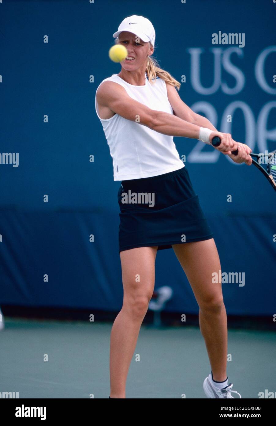 Russian tennis player Elena Dementieva, US Open 2000 Stock Photo