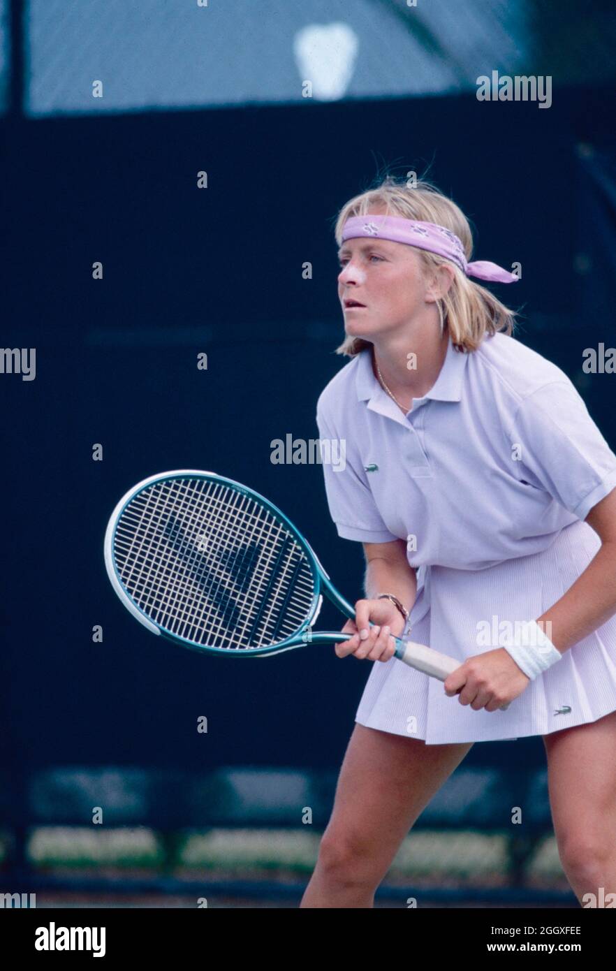 French tennis player Isabelle Demongeot, 1980s Stock Photo - Alamy