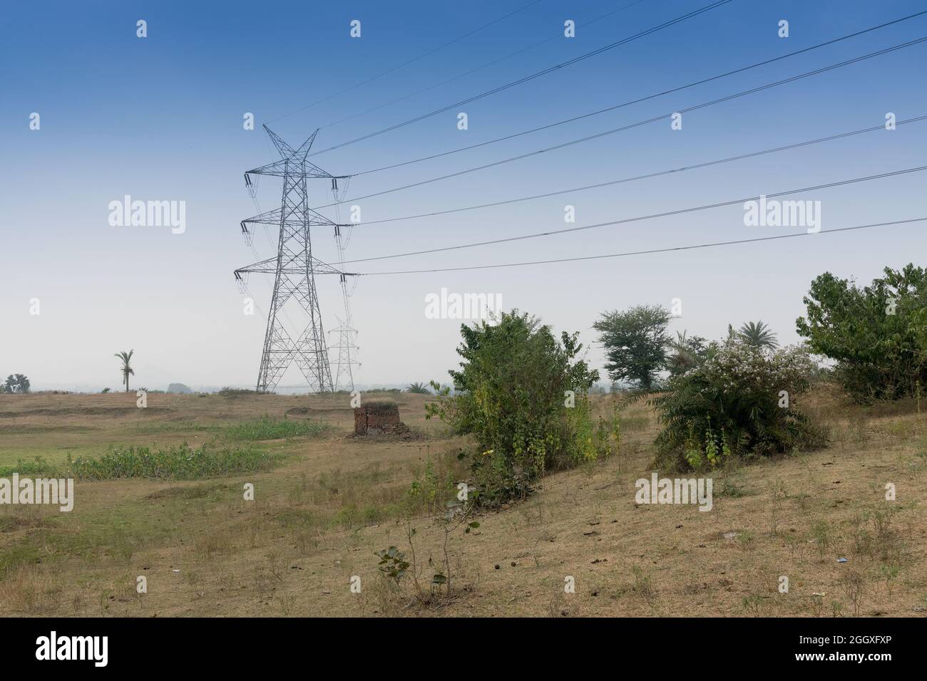 Electrical High Voltage Power Lines at Purulia, West Bengal, India