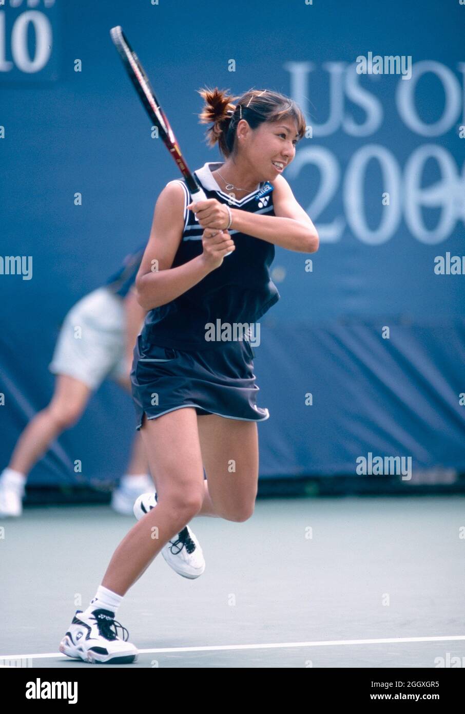 Japanese tennis player Shinobu Asagoe, US Open 2000 Stock Photo