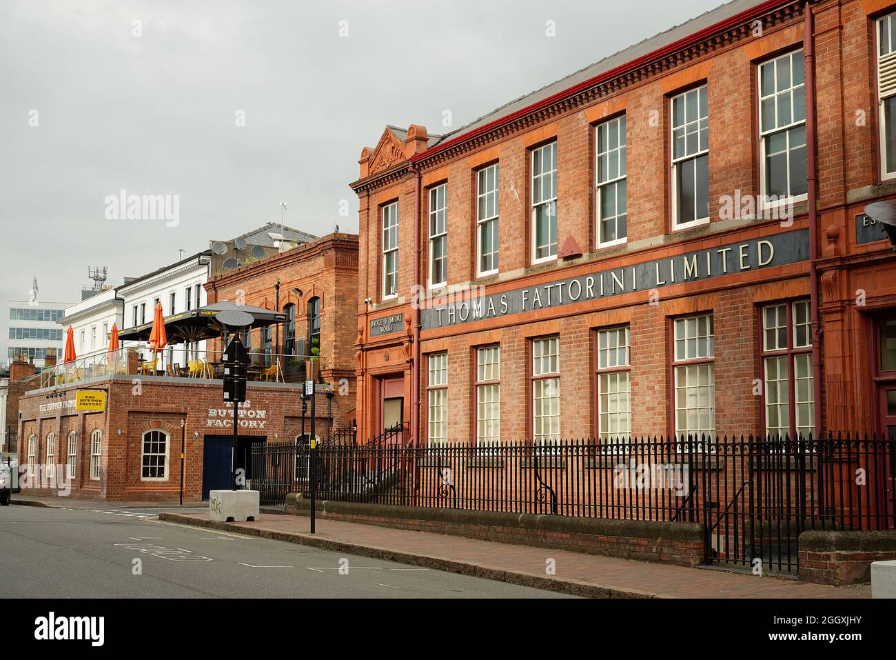 Thomas Fattorini Limited. The Jewellery quarter in Birmingham, England. Buildings in central Birmingham that housed jewellery companies. Stock Photo