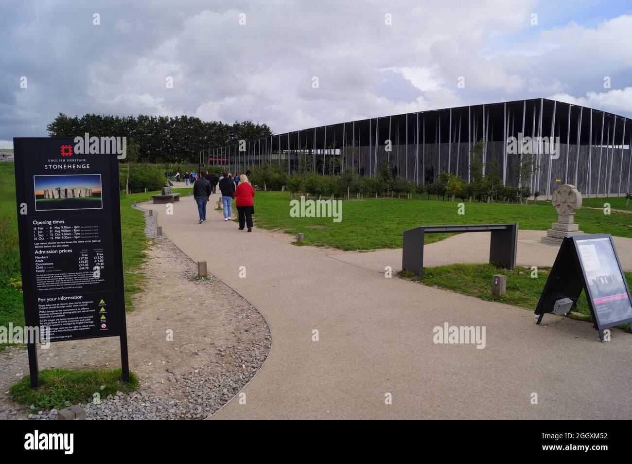 The main entrance to the archeaological site of Stonehenge in Amesbury