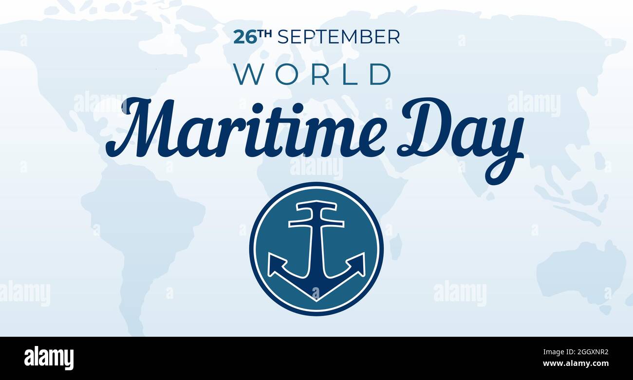 World Maritime Day Background Illustration Stock Vector