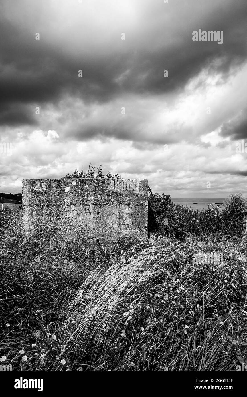 German bunker d day normandy Black and White Stock Photos & Images - Alamy