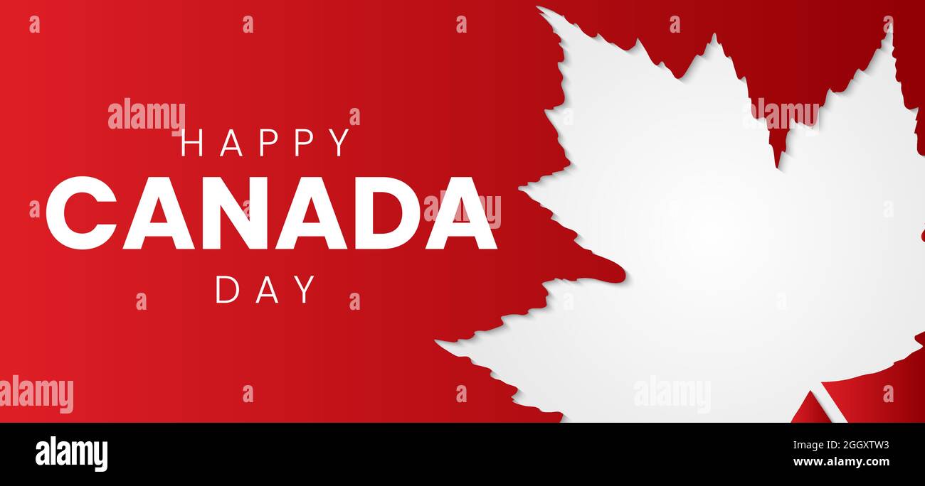 Happy Canada Day Illustration Background Banner Stock Vector Image ...