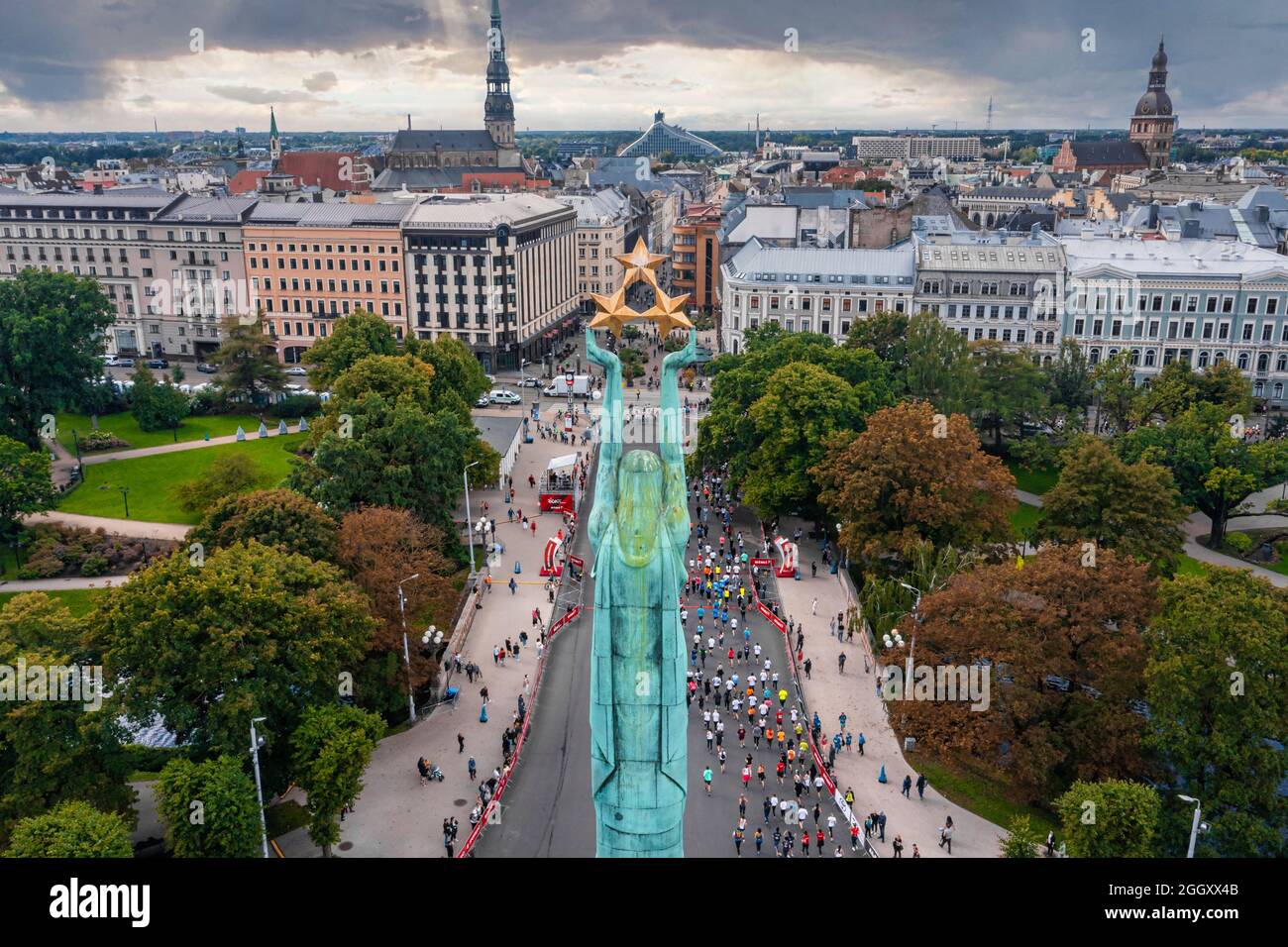 Rimi Riga People running the International Rimi Riga Marathon Stock Photo - Alamy