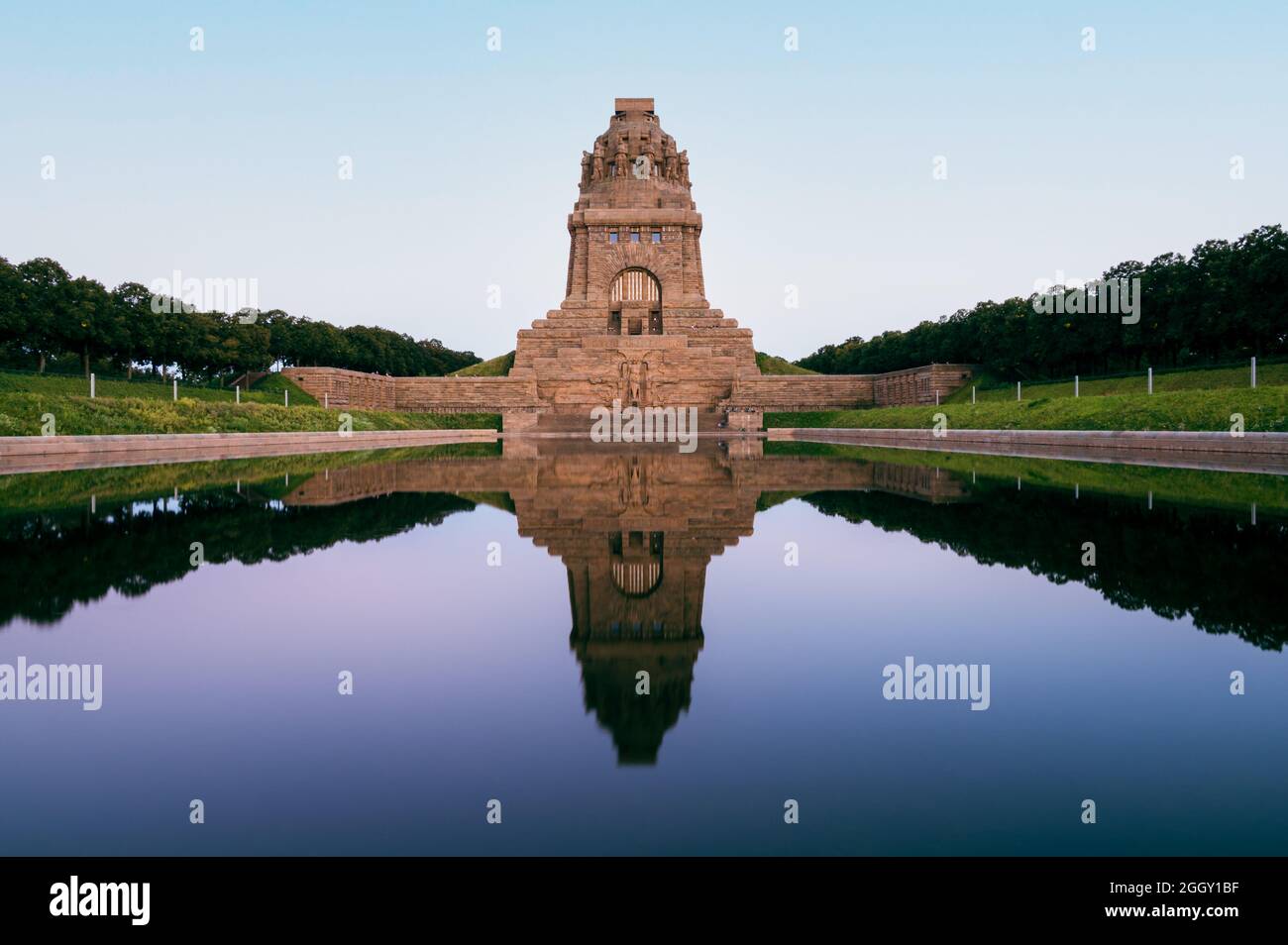 Monument to the Battle of the Nations in Leipzig, Saxony, Germany Stock Photo